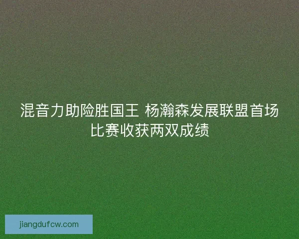 混音力助险胜国王 杨瀚森发展联盟首场比赛收获两双成绩