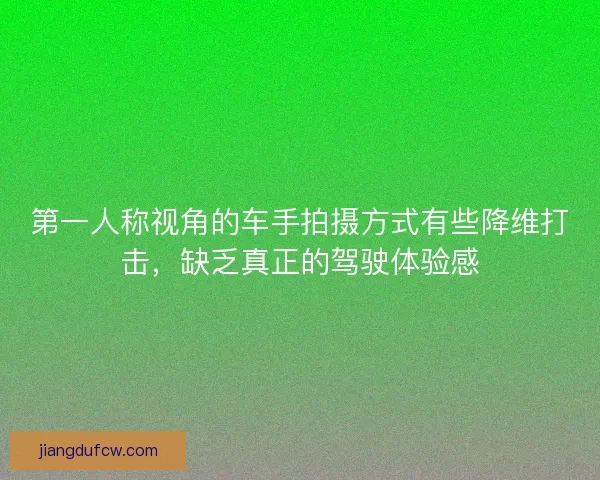 第一人称视角的车手拍摄方式有些降维打击，缺乏真正的驾驶体验感