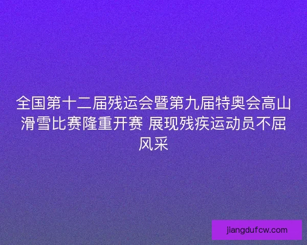 全国第十二届残运会暨第九届特奥会高山滑雪比赛隆重开赛 展现残疾运动员不屈风采